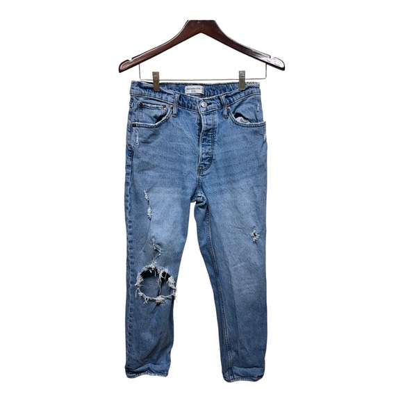Abercrombie & Fitch The Dad High Rise Distressed 4S / 27 - Picture 1 of 3
